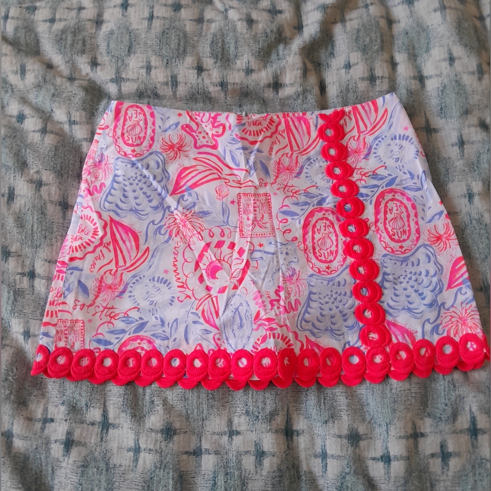 Like New Lilly Pulitzer Michelina Skort Size 2 Lil Sun Sea Sand